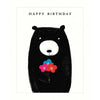 Happy Birthday Bear with Flowers Card