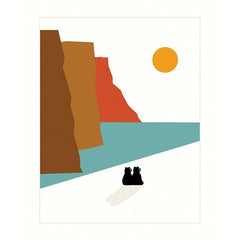 Bear Couple Cliffs and Sea Card