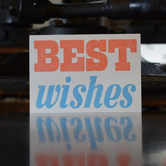 Best Wishes Letterpress Celebrations Card