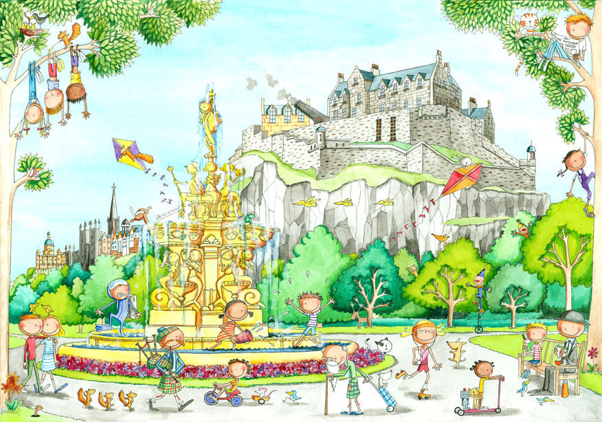 Gingerpaws at the Castle from the Gardens Card