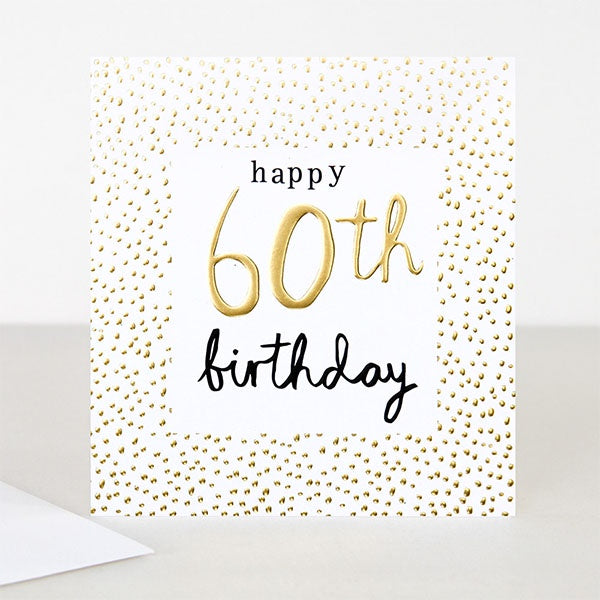 Gold 60th Birthday Card