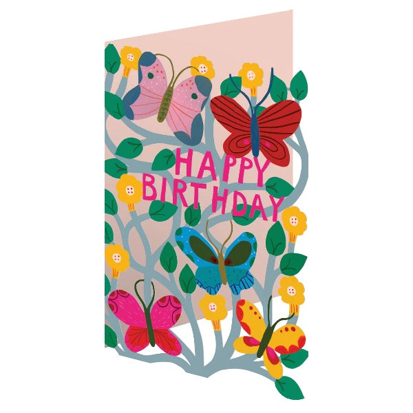 Fairytale Butterflies Lasercut Birthday Card