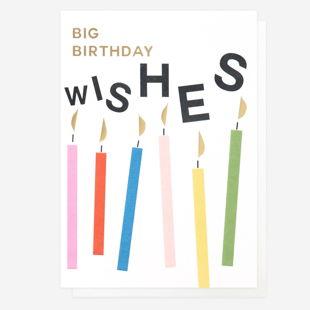 Big Birthday Wishes Candles Card