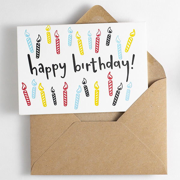 Birthday Candles Letterpress Card