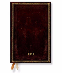 2018 Mini Week-at-a-Time Verso Black Moroccan Diary
