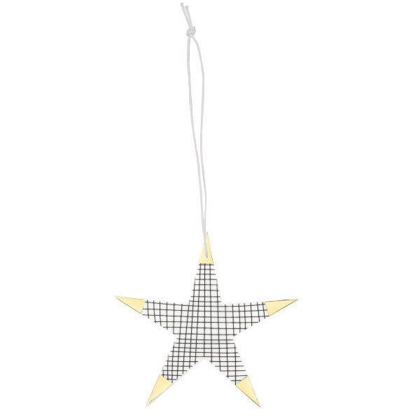 Lucky Star Gold & Black Medium Decoration