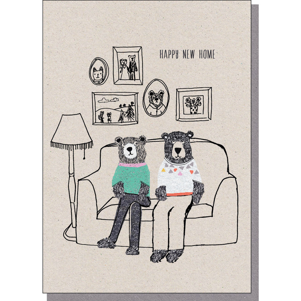 New Home Card - Bears on Sofa