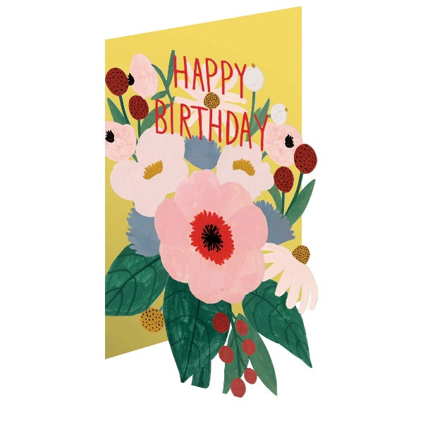 Bouquet Lasercut Birthday Card