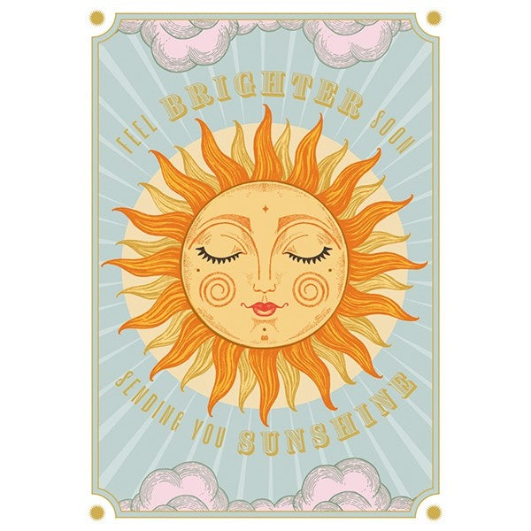 Feel Brighter Soon Sun Card