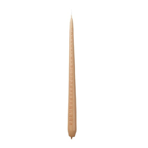 Taper Advent Candle Tan With Caramel