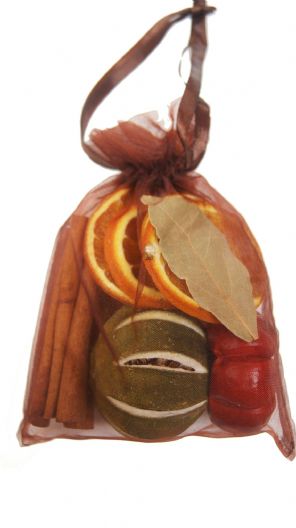 Dried Fruit in Brown Organza Bag