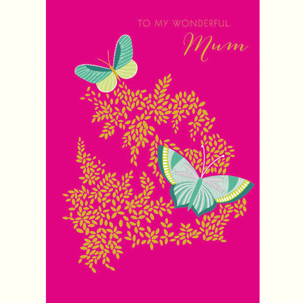 To My Wonderful Mum Butterflies Card