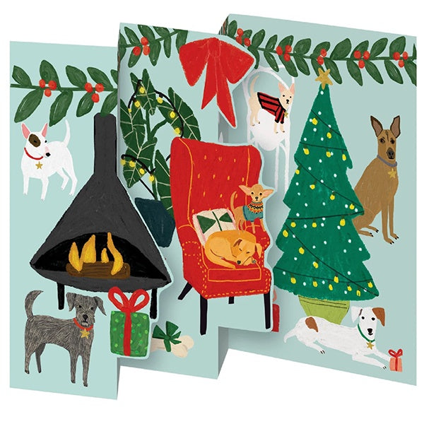 Fireside Dogs Folding Card Pack