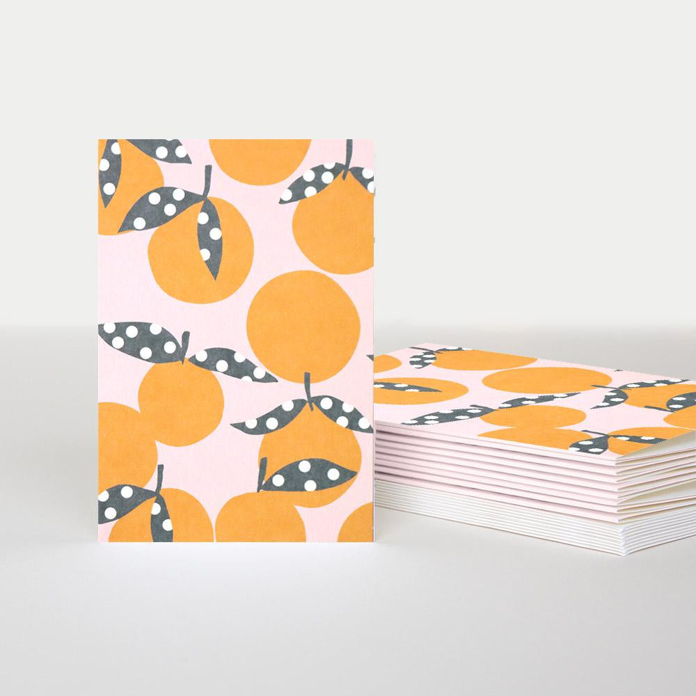 Polka Dot Oranges Pack of 10 Cards