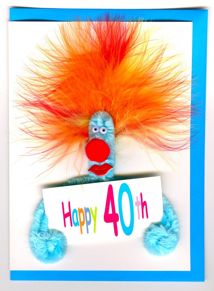 Puffy 40th Birthday Card