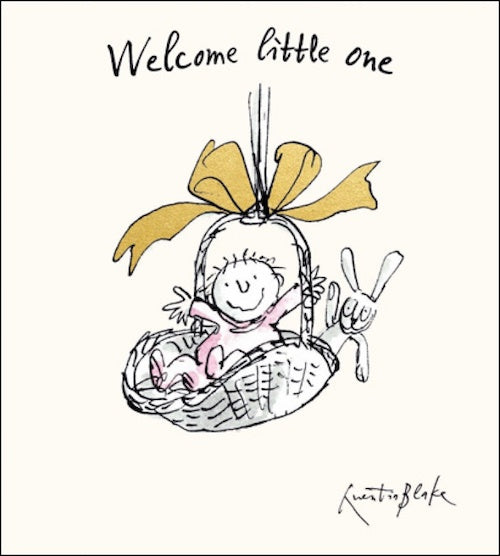 Quentin Blake Foiled New Baby Girl Card
