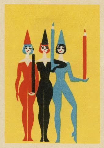 Performers with Pencils Card