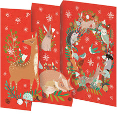Frosty Forest Wreath Trifold Christmas Card Pack