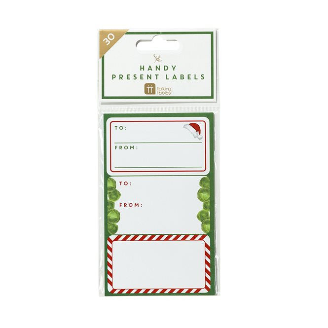 Present Labels - Christmas Sprout Pack of 30