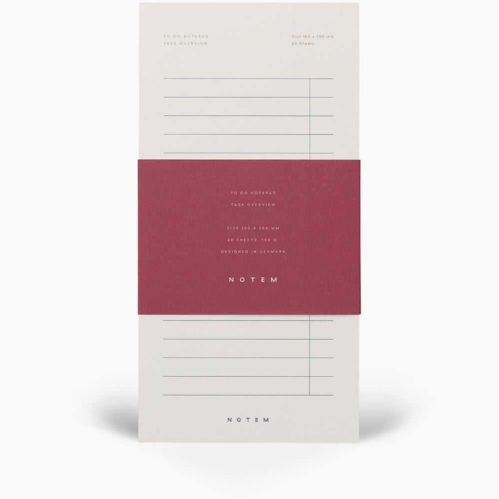 Milo To Do Notepad in White and Blue by Notem