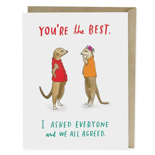 You're The Best Anniversary Card