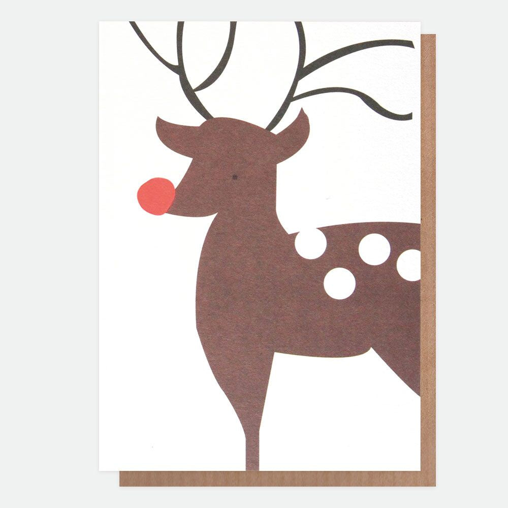 Merry Christmas Neon Reindeer Charity Pack of 5 Cards