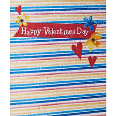 Happy Valentines Day Stripe Background Seed Card
