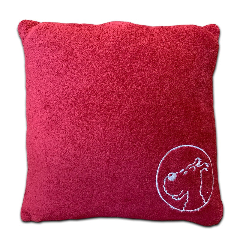 Snowy Red Cushion