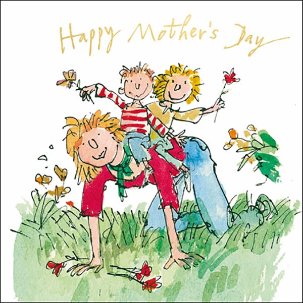 Happy Mother's Day Quentin Blake Glitter Card