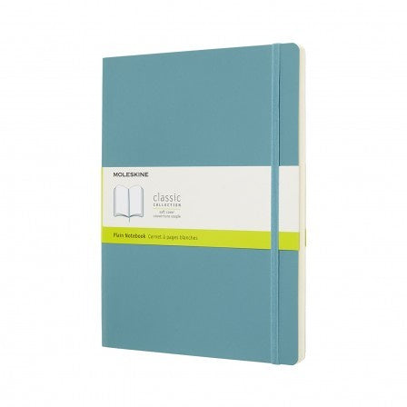 Moleskine XL Plain Soft Cover Notebook Reef Blue