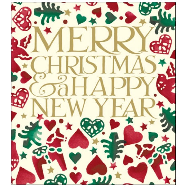 Christmas Greetings Emma Bridgewater Charity Pack of 5 Christmas Cards