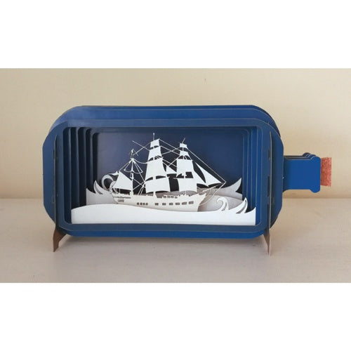 Ship 3D Message In a Bottle Card