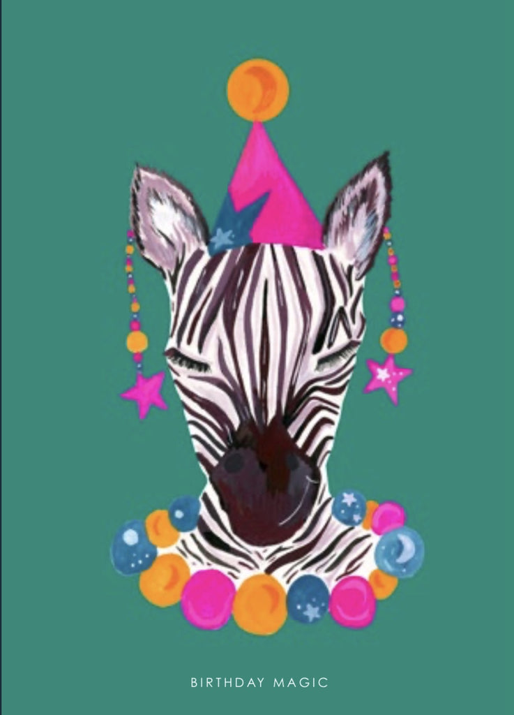Magic Party Zebra card