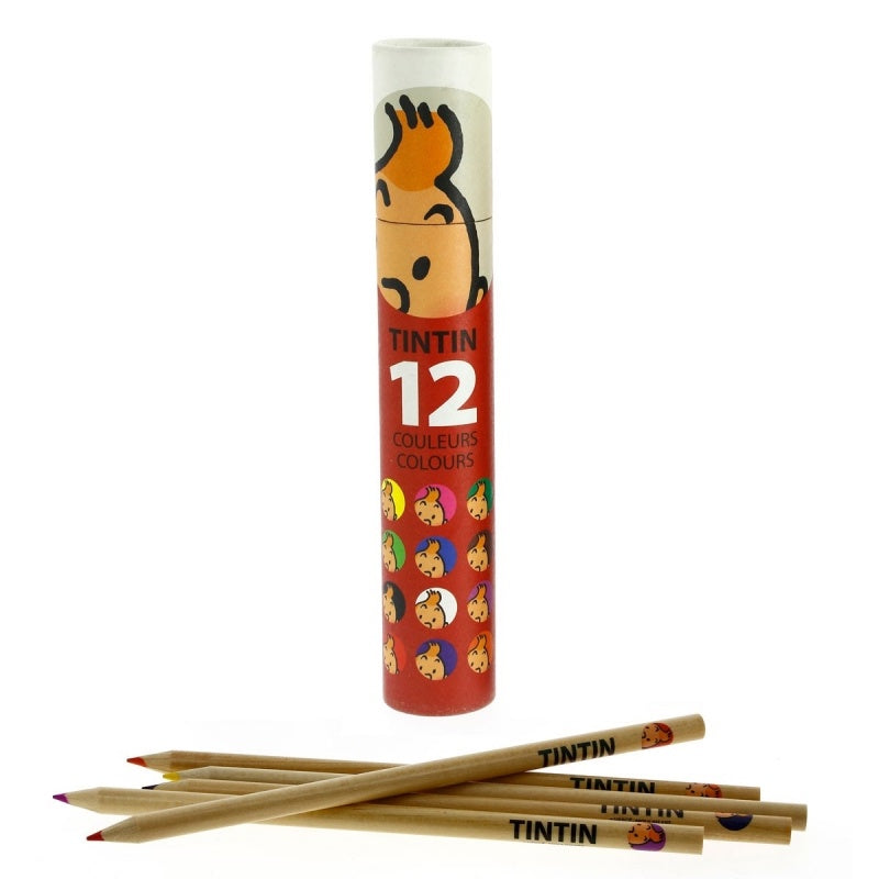 Tintin - 12 Colour Pencils Red Box