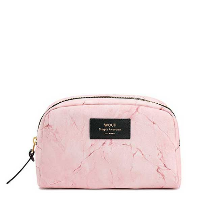 Pink Marble Big Beauty Bag