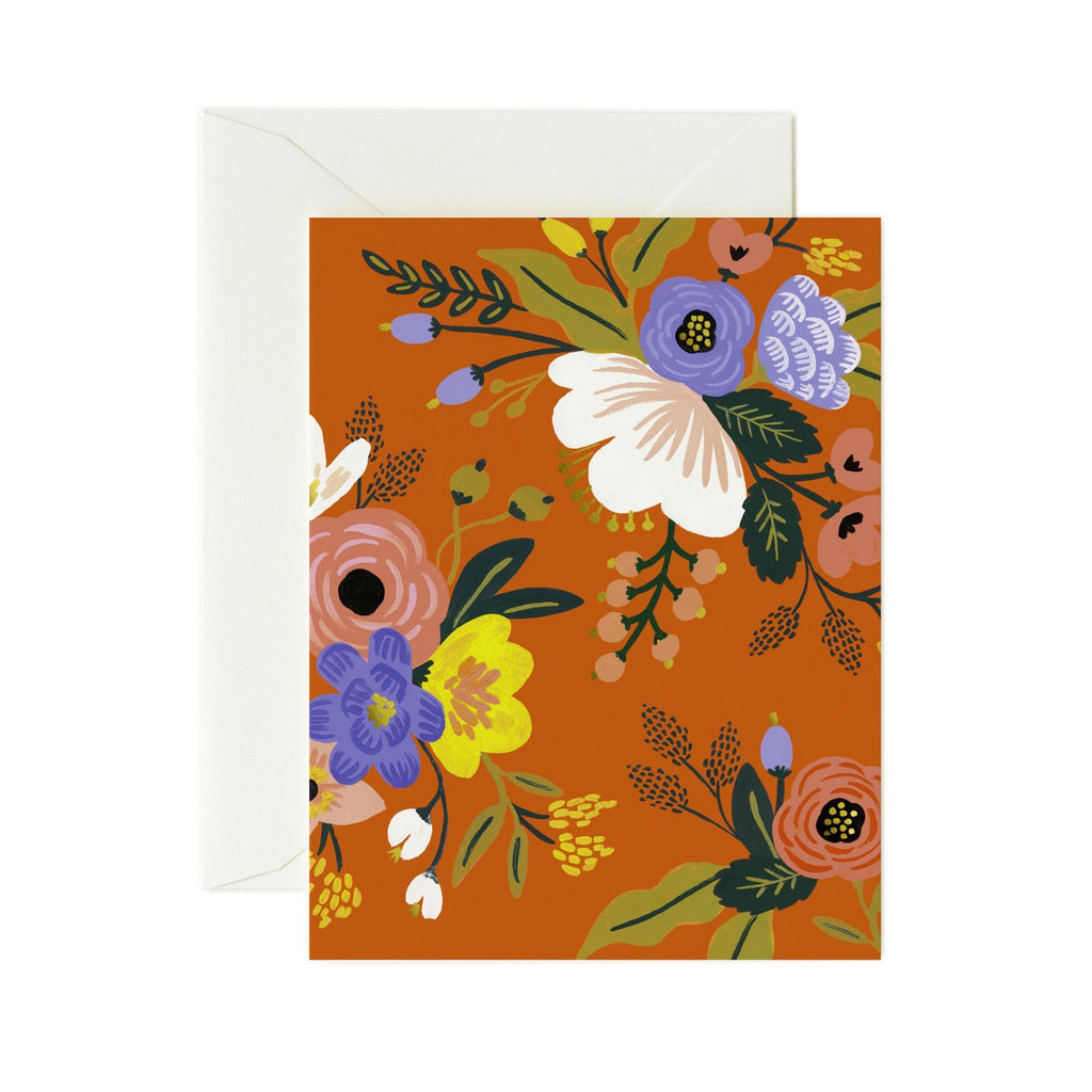 Lively Floral Red Card