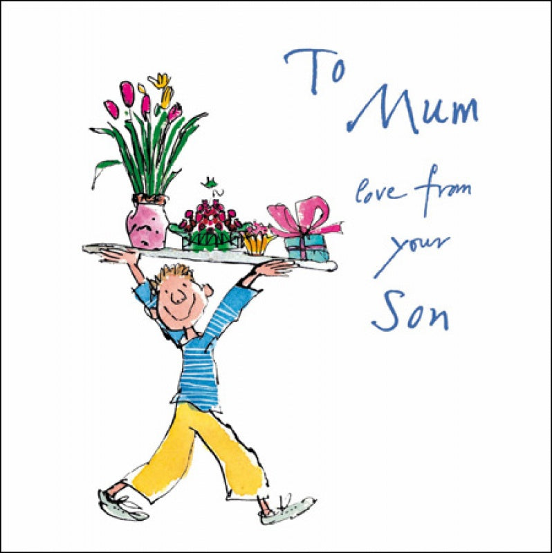 Quentin Blake Love from your Son Mother's Day Card
