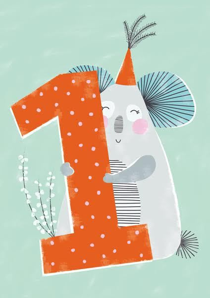 1st Birthday Card - Koala