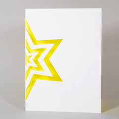 Yellow Cut Out Star Card