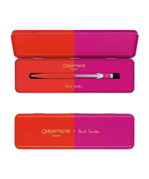 Caran D'Ache Paul Smith Ballpoint Pen Warm Red and Melrose Pink