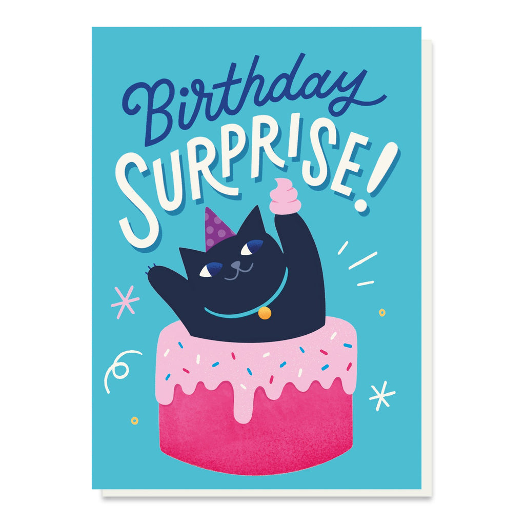 Birthday Surprise Cat Card