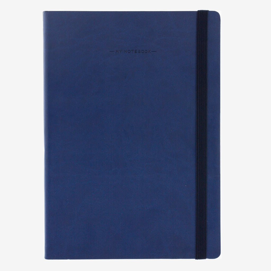 Large Plain Navy Notebook