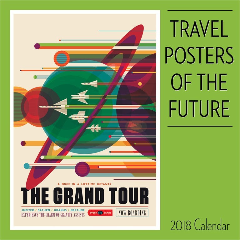 2018 Travel Posters of the Future Wall Calendar