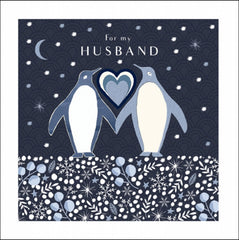 For My Husband Penguin Patrol Christmas Card