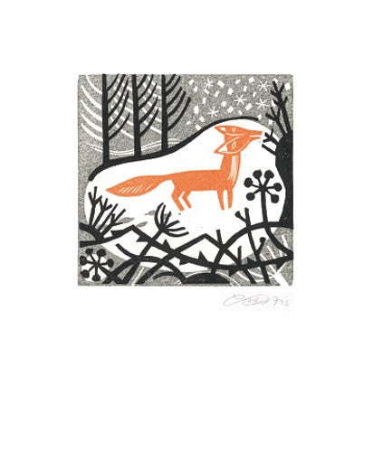 Winter Fox Blank Card