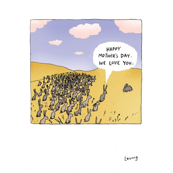 Mother Rabbit Mothers Day Card