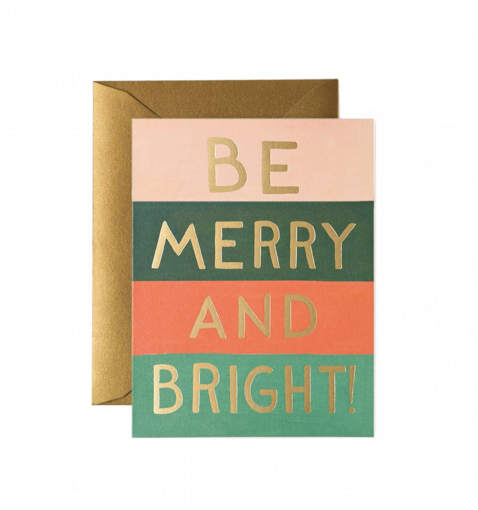 Be Merry and Bright Colour Block Card