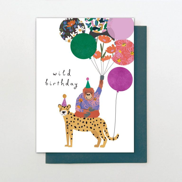Wild Birthday and Balloons Birthday Card