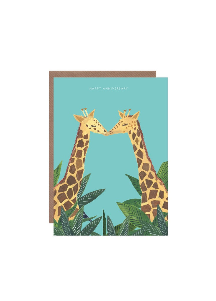 Happy Anniversary Giraffes Card