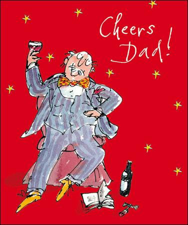 Dad Man With Wine Christmas Card